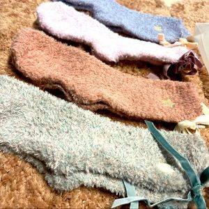 Cute Womens Fuzzy Slipper Winter Socks(4 pairs)